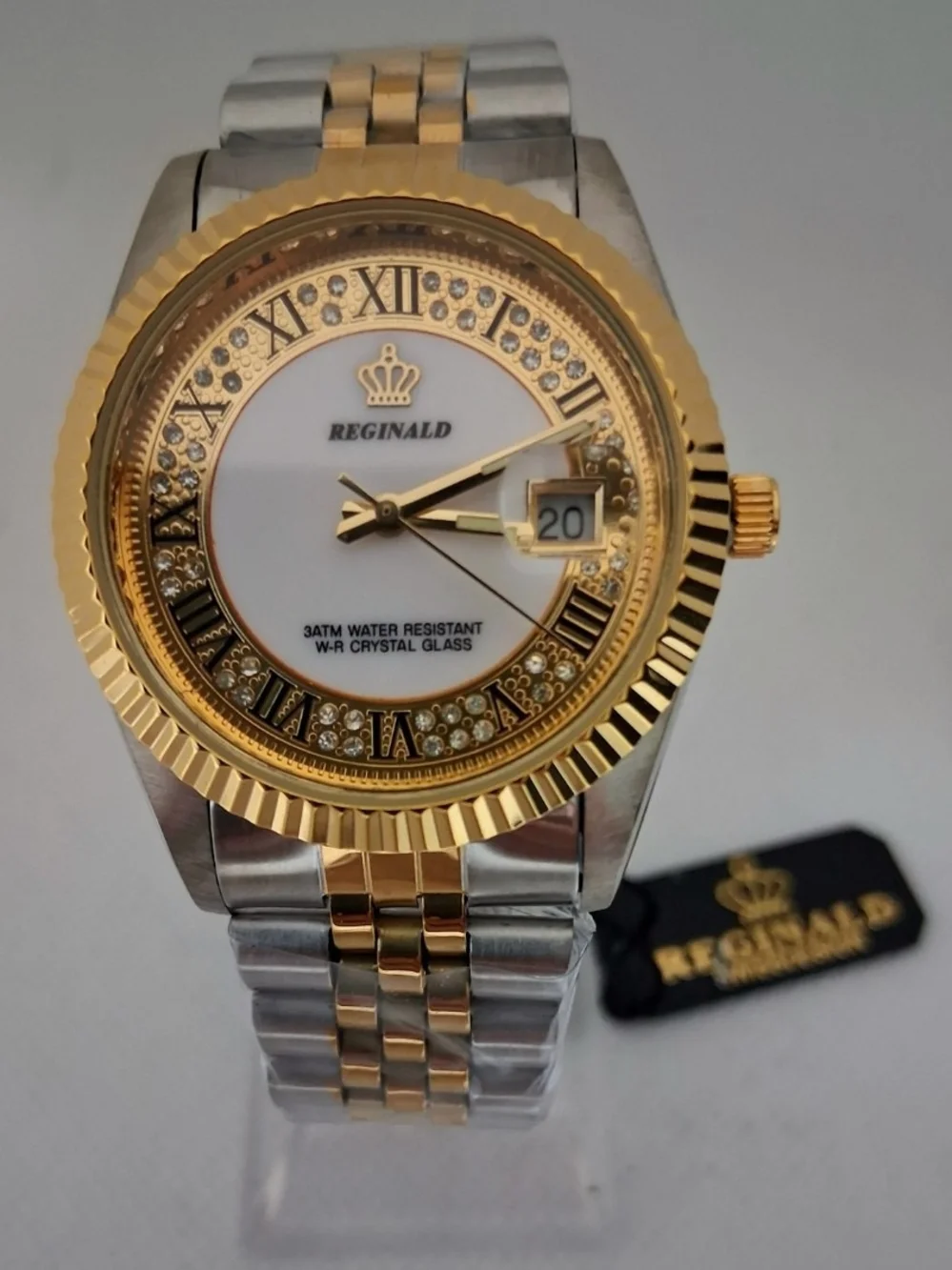 NEW IN BOX Men's Reginald 36mm Real Diamond Presidential Date Watch